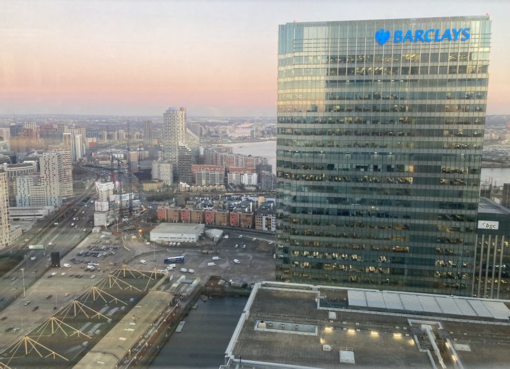 倫敦 金融城 Canary Wharf 看到的景色